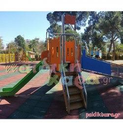 Σύνθετο όργανο παιδικής χαράς ΔΡΑΚΟΣ με τσουλήθρα και διαδρόμους (ΑμΕΑ) 